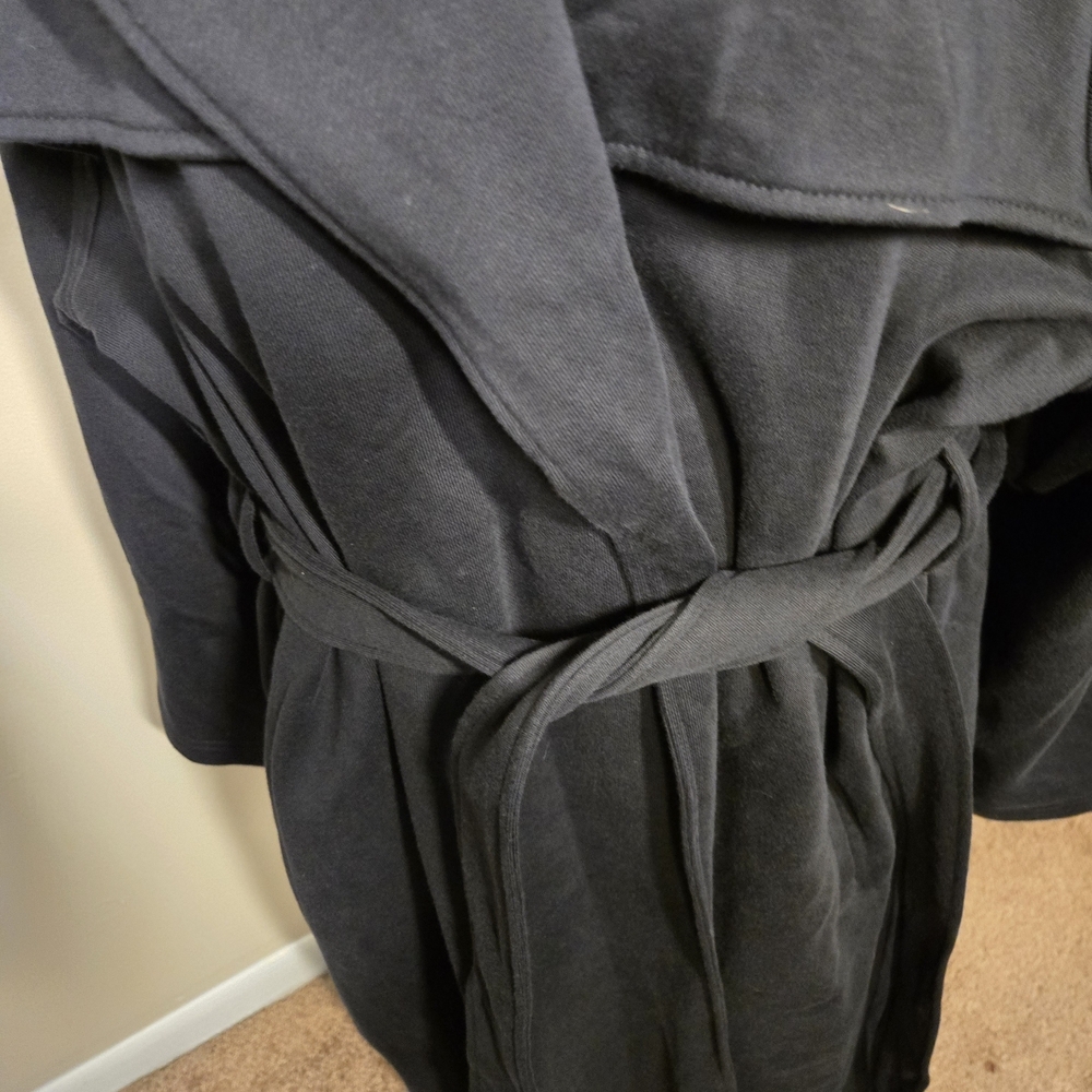 Skims Boyfriend Black Trench Coat - Picture 5 of 8